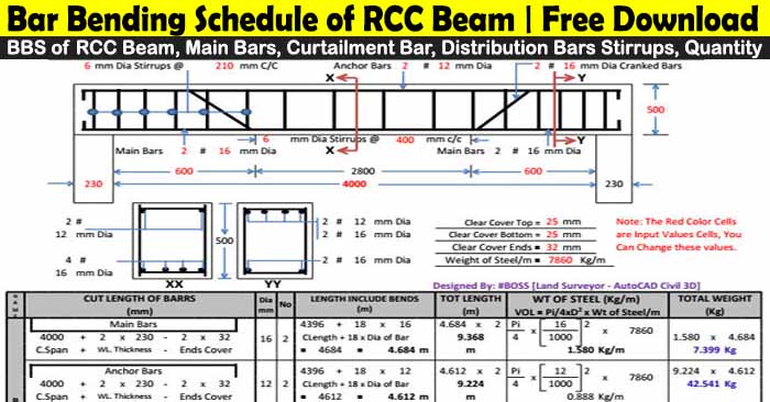 Bar Bending Schedule Of Rcc Beam Bbs Of Rcc Beam