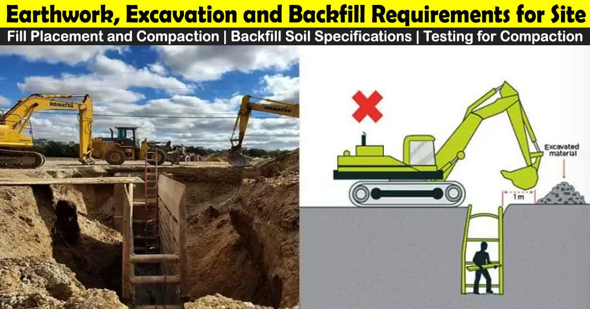 Site Preparation Earthwork, Excavation And Backfilling | Fill Placement