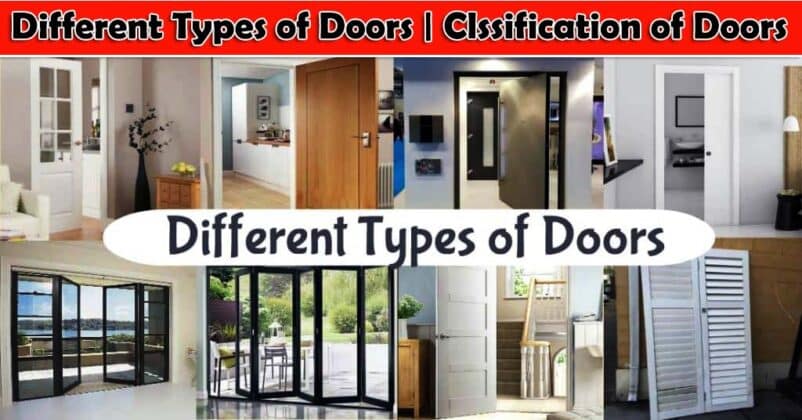 Different Types of Doors Used in Building Construction | 37 Types