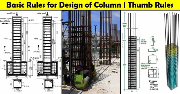 bar design, bars, Basic Rules for Design of Column, beam, building column, building column design, civil engineering, civil engineering discoveries, column, column construction, column design, column design architecture, column design calculations, column design calculations pdf, column design example pdf, column design excel sheet, column design for 2 storey building, column design ideas, column design slideshare, column footing design, column placement rules, column size for 2 storey building, column size for 8m span, Columns, concrete, concrete column, concrete columns, concrete on top of concrete, concrete post, concrete reinforced, concrete steel, concrete topping, concrete topping slab, construction, construction of rcc building, design, design columns, design of column, design of column pdf, Design of RCC Column as per IS 456, design of rcc column as per is 456 excel, design of rcc column as per is 456 ppt, design of rcc column by limit state method, design of rcc column by working stress method, design of rcc column excel sheet, design of rcc column footing, design of rcc column nptel, design of rcc column pdf, Design Steps of RCC Column, diameter, exceed, formulas, helical, home pillar decoration, house column design, house pillar design, how to calculate column size for building, interior pillar design, lateral, Load, longitudinal, maximum distance between columns, pillar decoration design, pillar design in home front, quick cement, quick cement for posts, quick concrete, quick post cement, quick post concrete, ratio, RCC, rcc column design formula, RCC Column Design Formulas, rectangular column sizes, reinforced concrete column design example, reinforced concrete column design procedure pdf, reinforced concrete design, reinforced concrete structures, reinforcement, rules, slab, steel, support column, thumb rules, Thumb Rules for Column Design, thumb rules for structural design pdf, Ties, topping cement