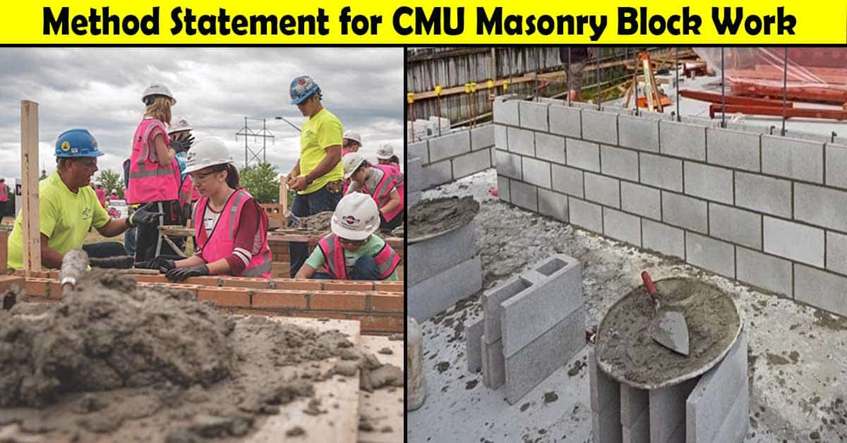 Method Statement For Blockwork | CMU (Concrete Masonry Unit)