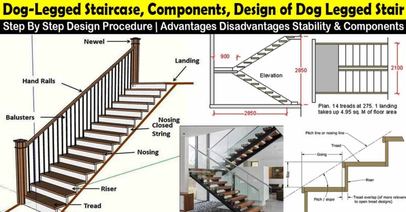 Dog Legged Staircase, Components & Design of Dog Legged Stair